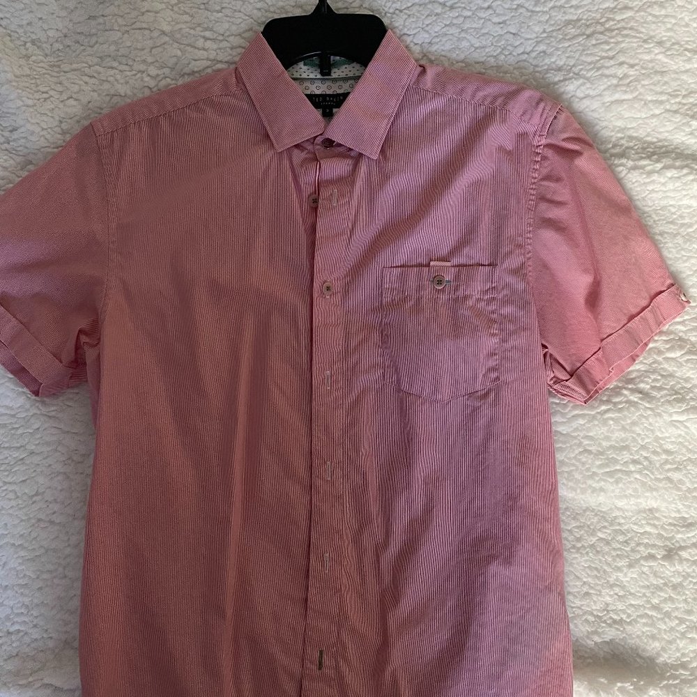 Ted Baker Mens Short Sleeve Button Down (Small)